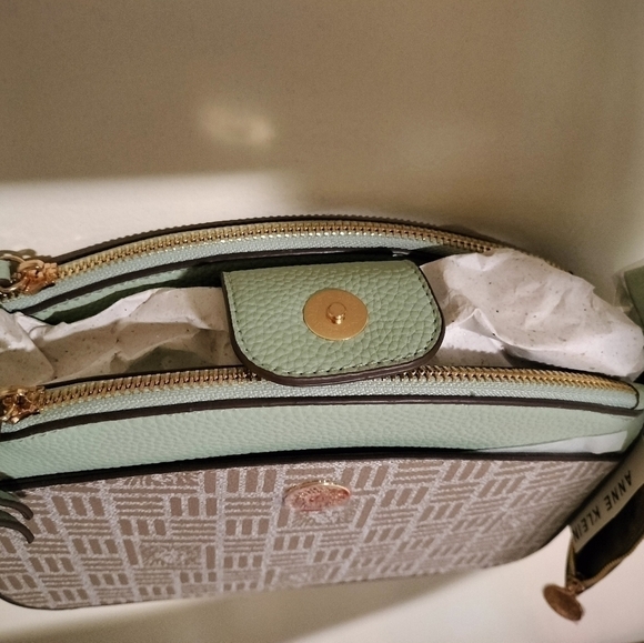 Anne Klein Logo Triple Compartment Crossbody with Card Case - Picture 8 of 15